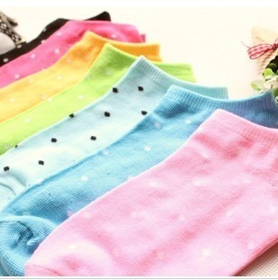 Lovely color fashion spring and summercotton socks for ladies 40 pieces/lot