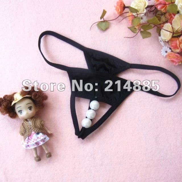 Lovely sexy underwear fun underwear sexy underwear women's thong T pants pearl 6870