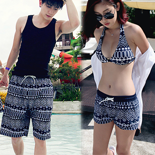 Lovers beach pants shorts plus size casual pants beach pants outdoor quick-drying shorts