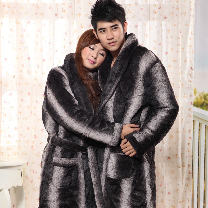 Lovers robe 2012 winter thickening coral fleece quality cotton-padded robe bathrobes