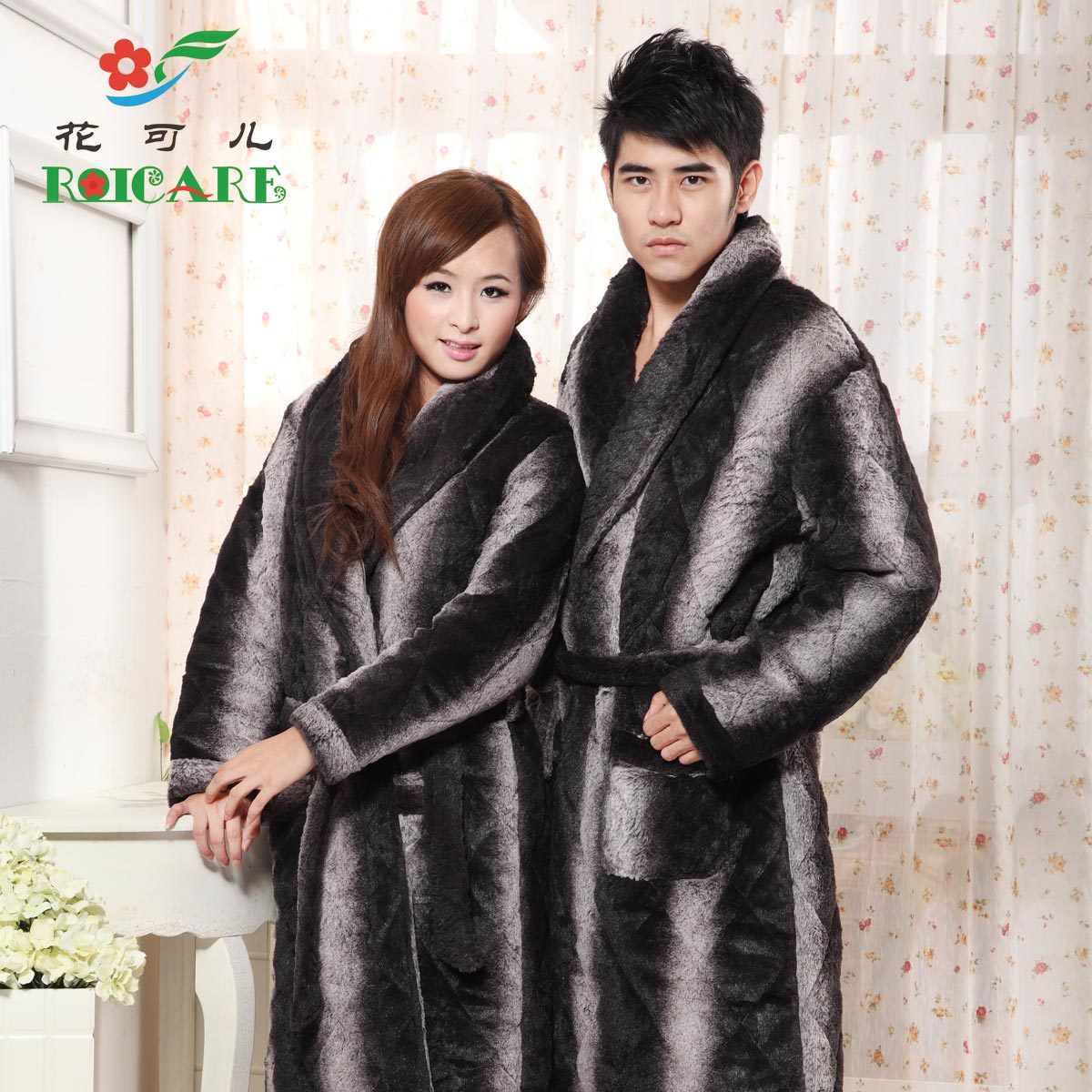 Lovers robe 2012 winter thickening quality cotton-padded robe bathrobes 14001