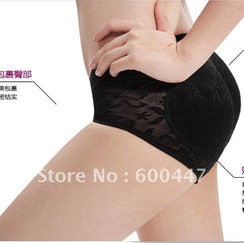 Low waist lace Buttock Pad Shorts Soft Sponge To Raise The Buttocks Women Panties Hold Buttock Shape  Body Shaping 30pcs/lot