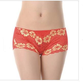 Low-waist lace embroidery bamboo fiber underwear
