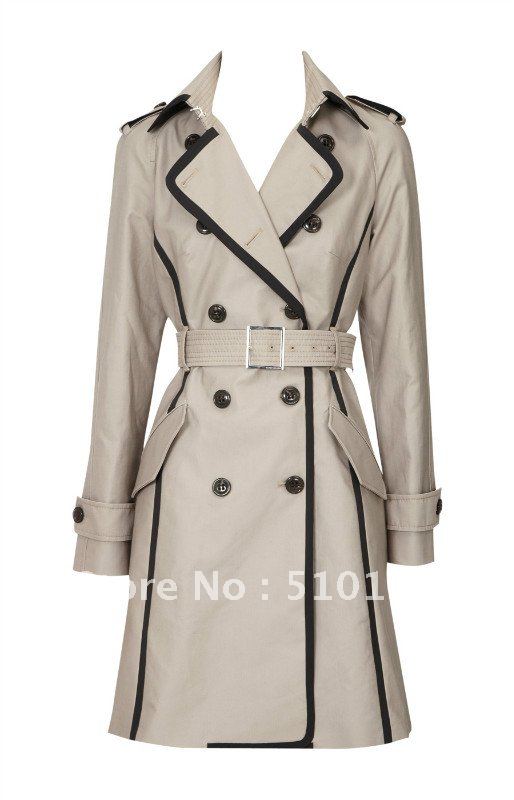lowest price high quality    new Fashion Women Trench Coat  Military Style Coats Wholesale KMKL001