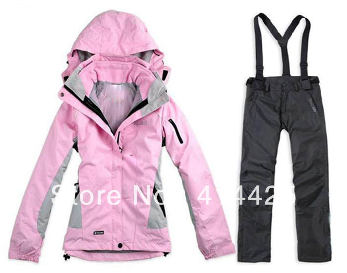 Lowest price  women winter warm jacket and pants set best quality brand Ski suits jacket  SIZE:S--XXL  W1