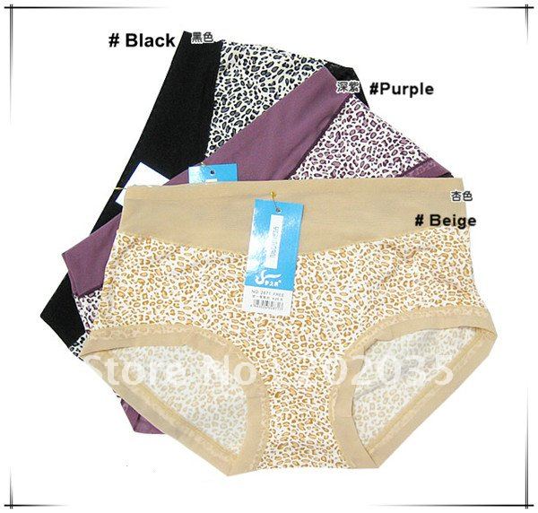 LUB 32 - Bamboo Fiber Leopard Sexy Ladies Underpants for Women