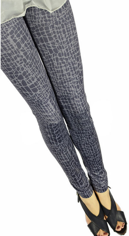 LuLu grey serpentine pattern socks slim stovepipe pantyhose 7739