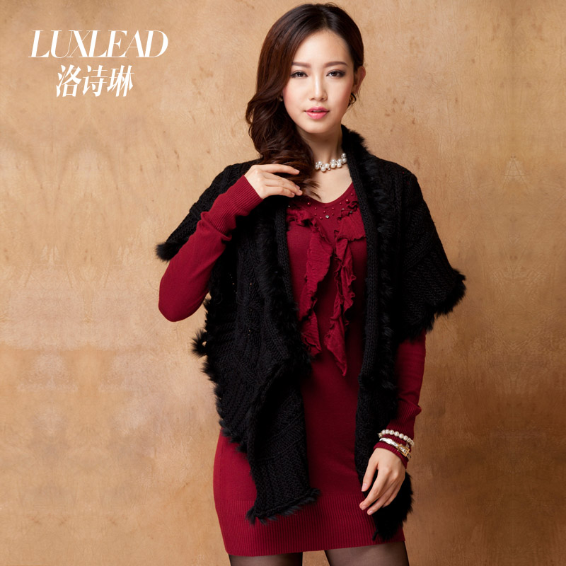 Luxlead 2012 ol fashion all-match decoration rabbit fur cape