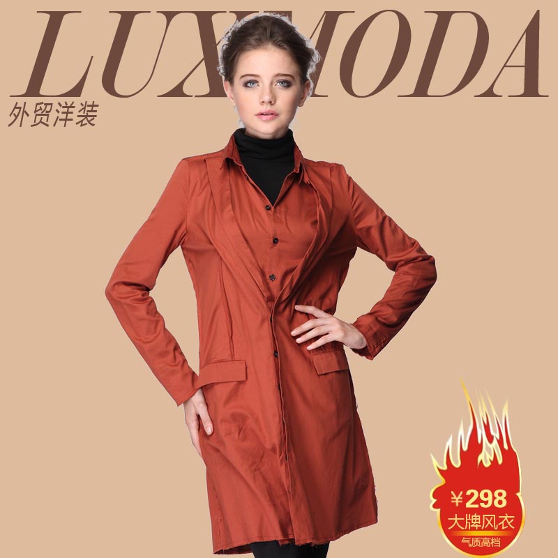 Luxmoda fashion quality pocket button elegant trench autumn and winter fw1148