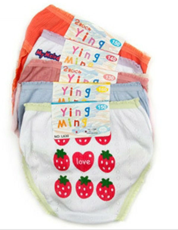 M.L.R 10020 Girls  Underwears 2-8yrs childrens cartoon underwears 12pcs/lot free shipping color random