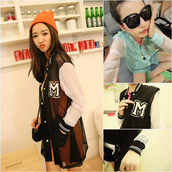 M long design full cutout grid sunscreen baseball queen gauze baseball sun protection clothing