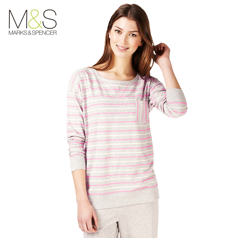 M&s marshy limited cotton stripe sleepwear t372468