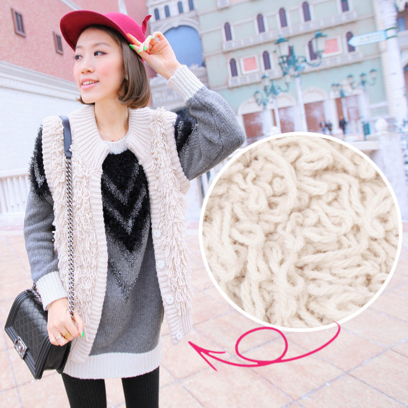 M small spring limited 2013 women's new arrival fashion sweater vest thick thermal vest