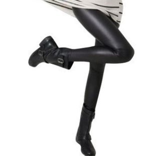 M105 spring fashion high waist matte faux leather legging tight pencil leather pants female