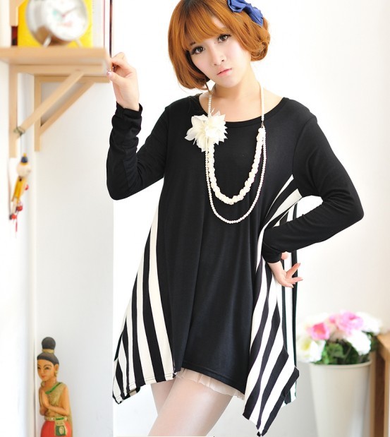 M1248 maternity clothing maternity top 2013 hot-selling fashion stripe long-sleeve T-shirt