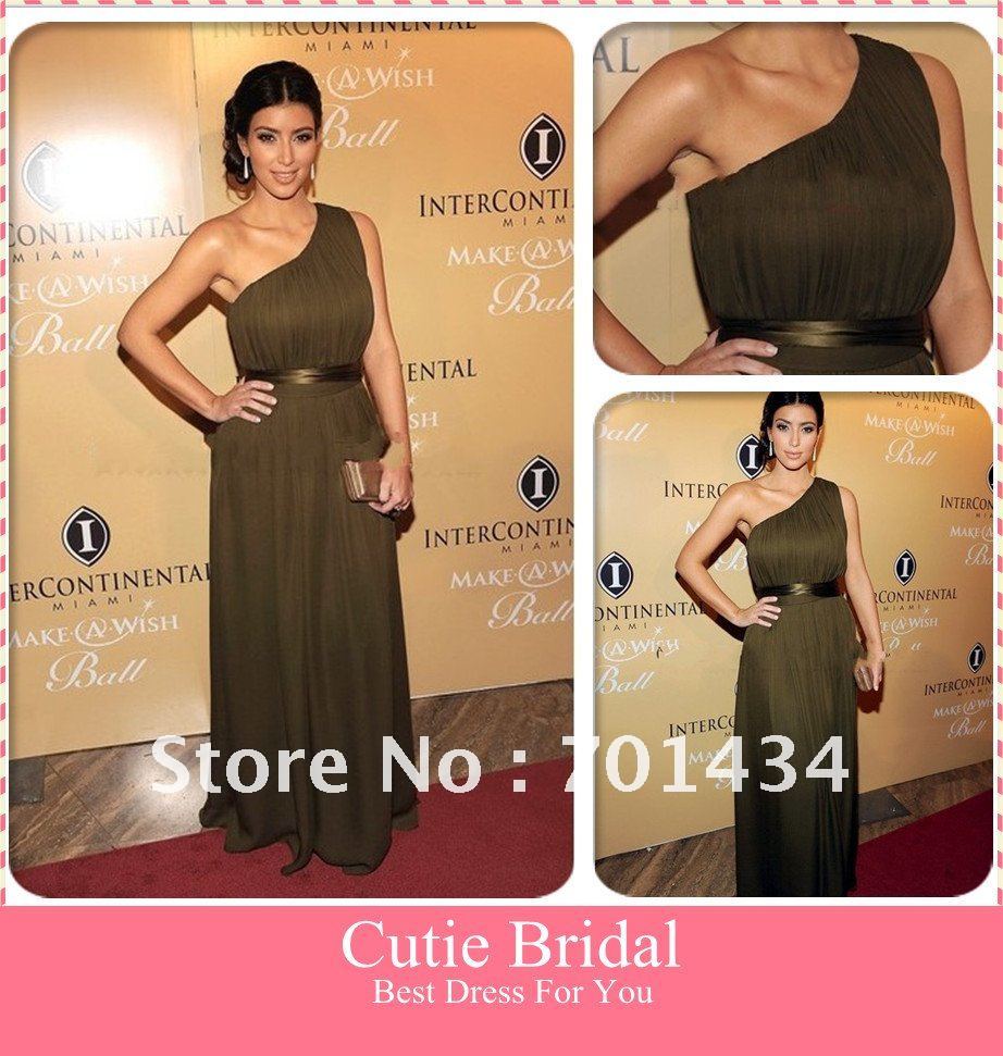 M221 free shipping one-shoulder evening dress pleated 2013 new fashion celebrity dresses