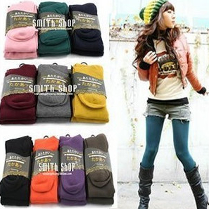M828 2012 autumn and winter fashion thick candy color 100% cotton thick pantyhose socks