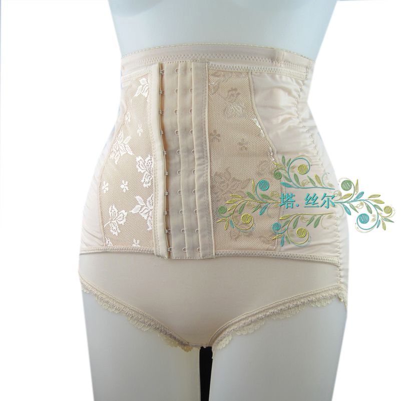 Magnetic therapy breathable gauze shaping underwear body shaping pants abdomen drawing panties female high waist butt-lifting