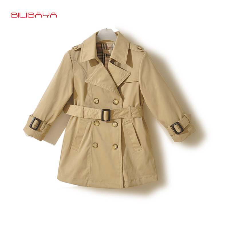 Male autumn and winter long design belt outerwear male girls clothing thin trench overcoat child sun protection clothing