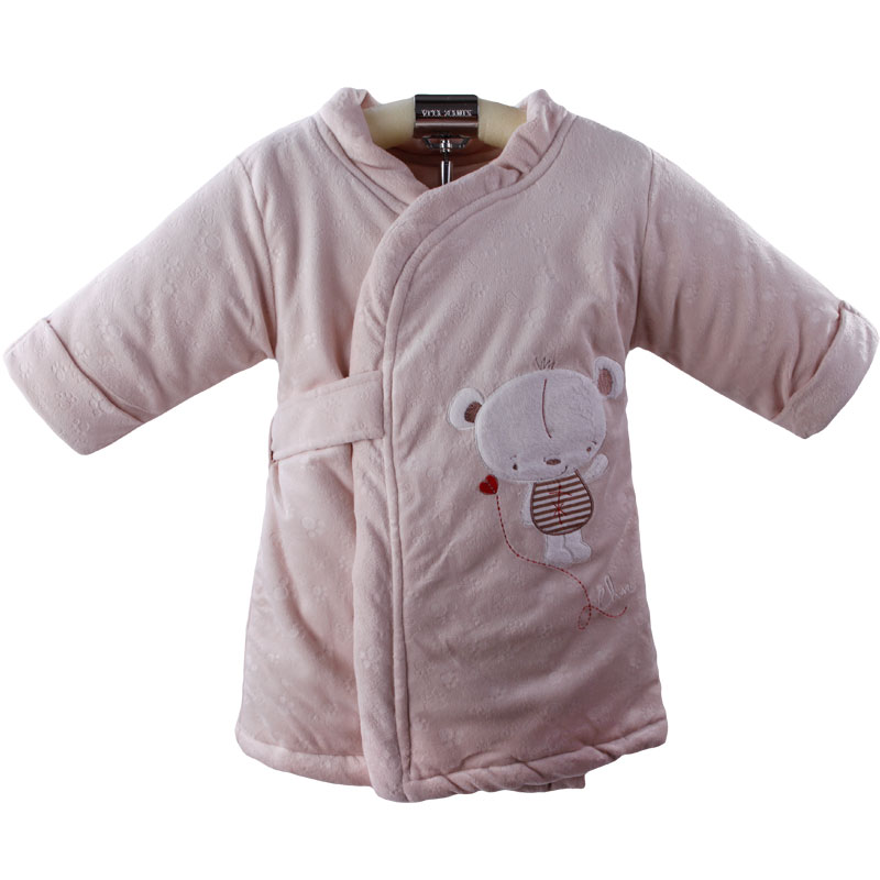 Male baby winter sleepwear robe cotton clothes outerwear cotton-padded jacket infant cotton clothes 8868