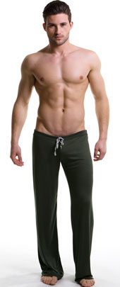 Male black trousers straight low-waist loose silky viscose yoga sports casual lounge pajama pants n2 n