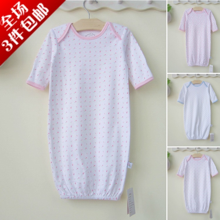 Male child female child sleepwear baby long-sleeve robe baby clothes autumn newborn 100% cotton underwear anti tipi