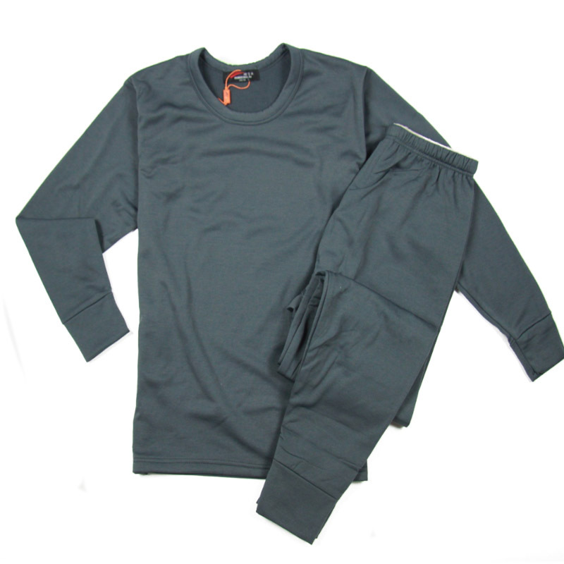 Male elastic velvet thermal underwear long johns long johns cotton sweater set (UW001)