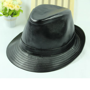 Male fedoras jazz fedoras hat soft leather party hats spring and autumn