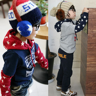 Male female child 2013 pullover baby short trench outerwear recovers sweatshirt upperwear