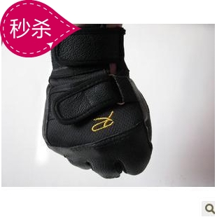 Male genuine leather fitness equipment semi-finger gloves motorcycle gloves