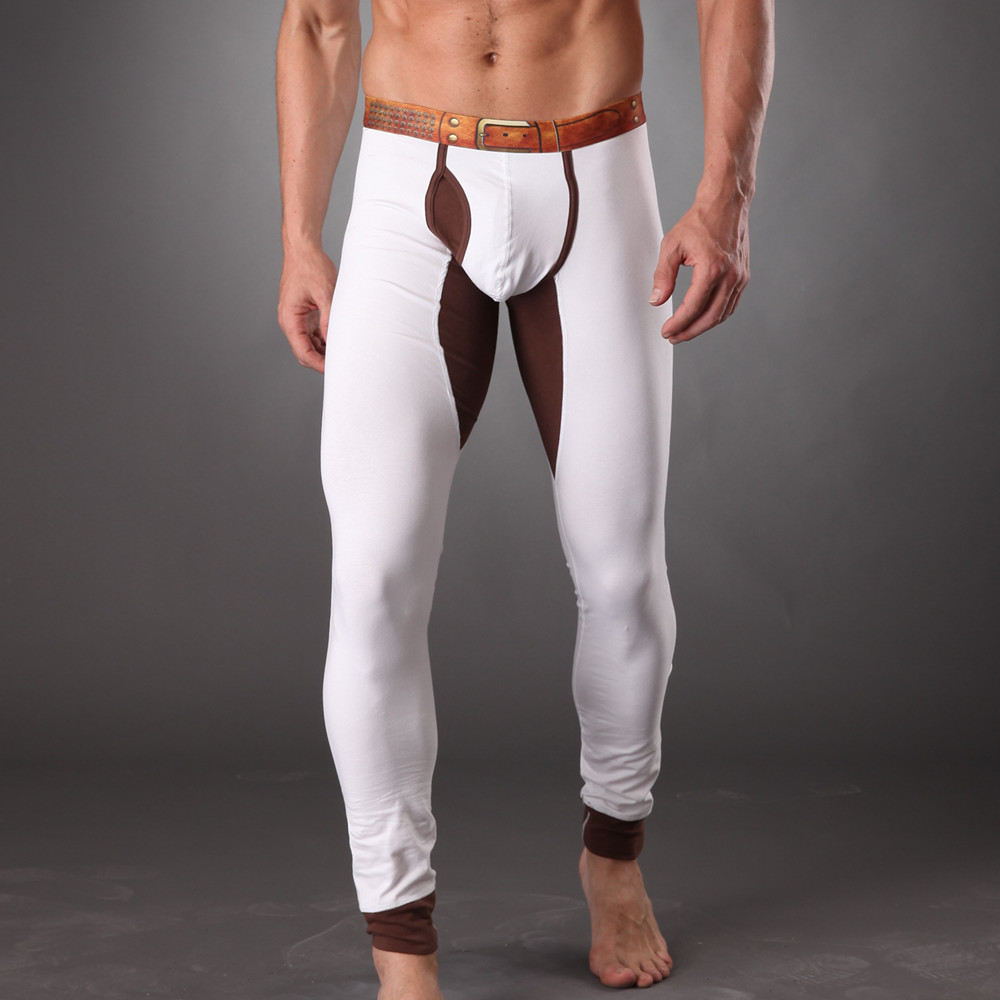 Male long johns long johns 100% cotton warm pants modal tight thermal underwear separate free shipping