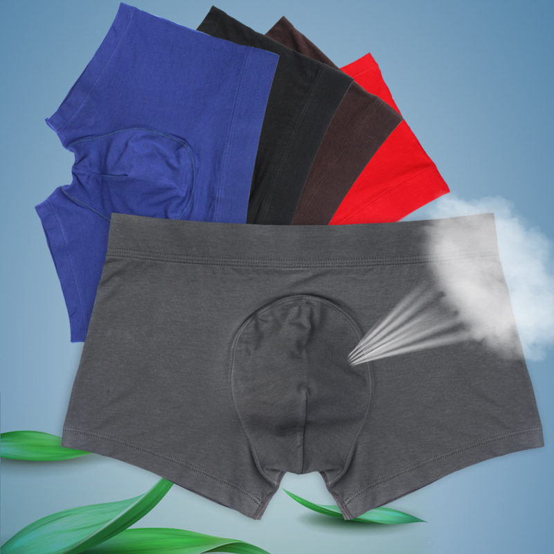 Male panties quality natural bamboo fibre boxer panties mid waist refreshin breathable