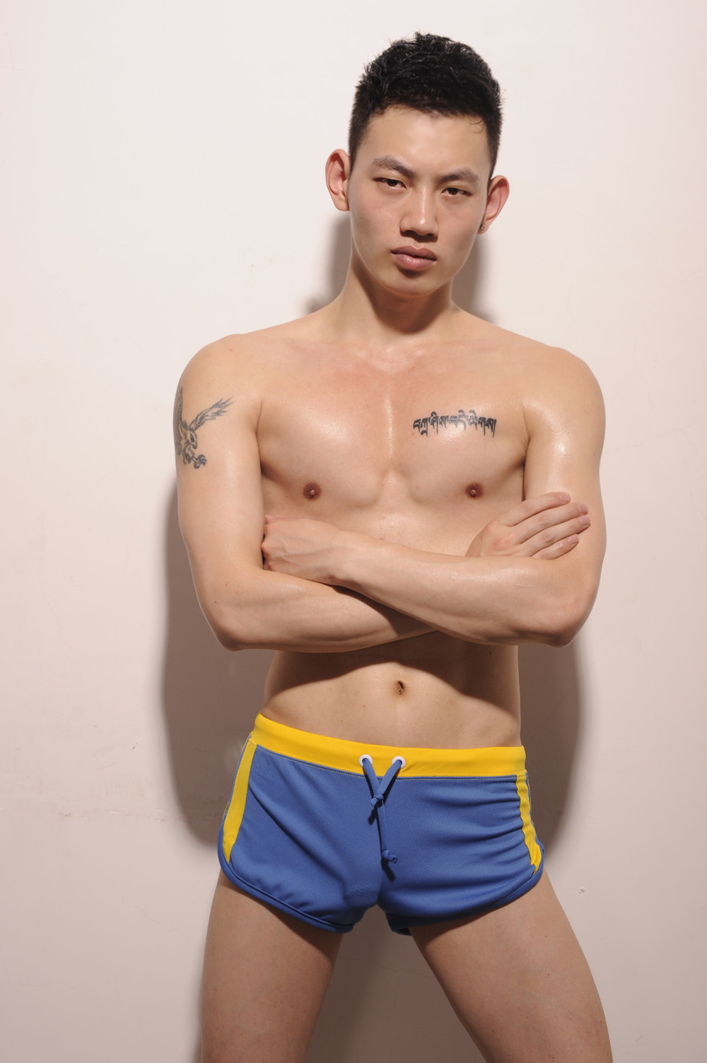 Male sexy low-waist chicken sports fitness at home pants