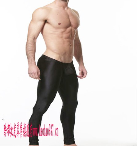 Male viscose lingerie smooth soft home body shaping trousers low-waist basic pajama pants