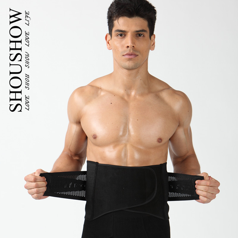 Male waist belt two-way adjust strengthen edition breathable body shaping cummerbund