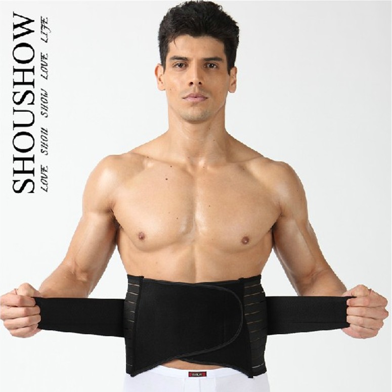 Male waistband two-way adjust strengthen edition body shaping cummerbund drawing abdomen belt male sports waist support