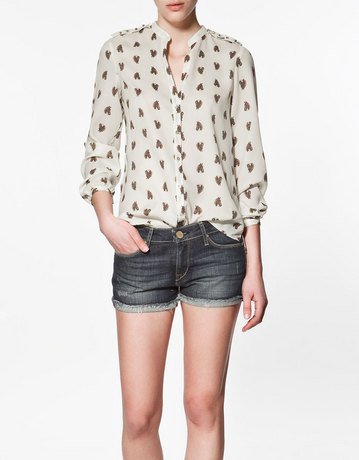 mandarin collar neck t-shirt with horse head printed for epaulet decoration free shipping for epacket and china post air mail