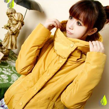 Mandoo with a hood cotton-padded jacket outerwear wadded jacket 11785 free shipping
