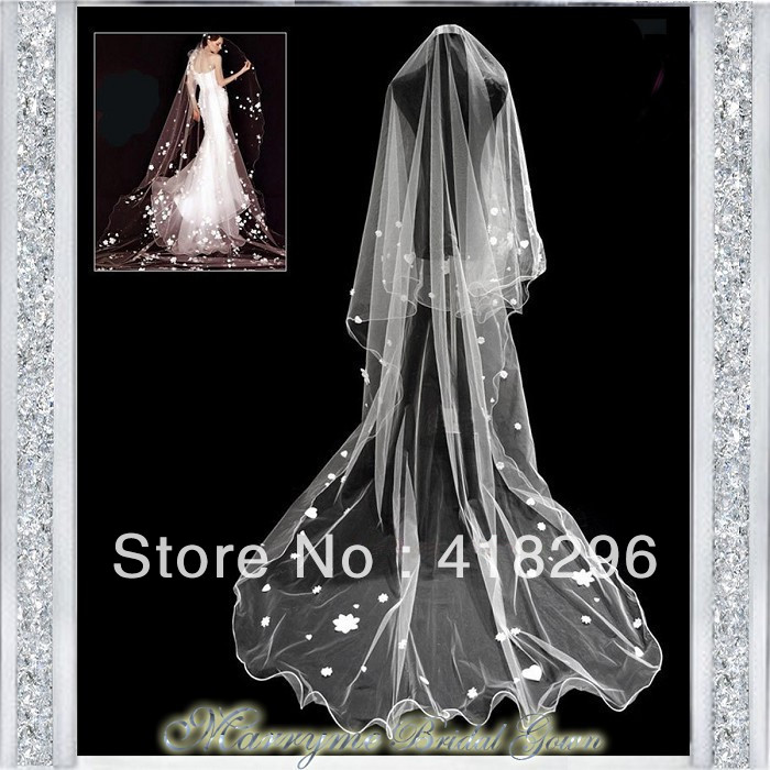 Mantianxing 3 meters long veil train veil bridal veil the bride hair accessory