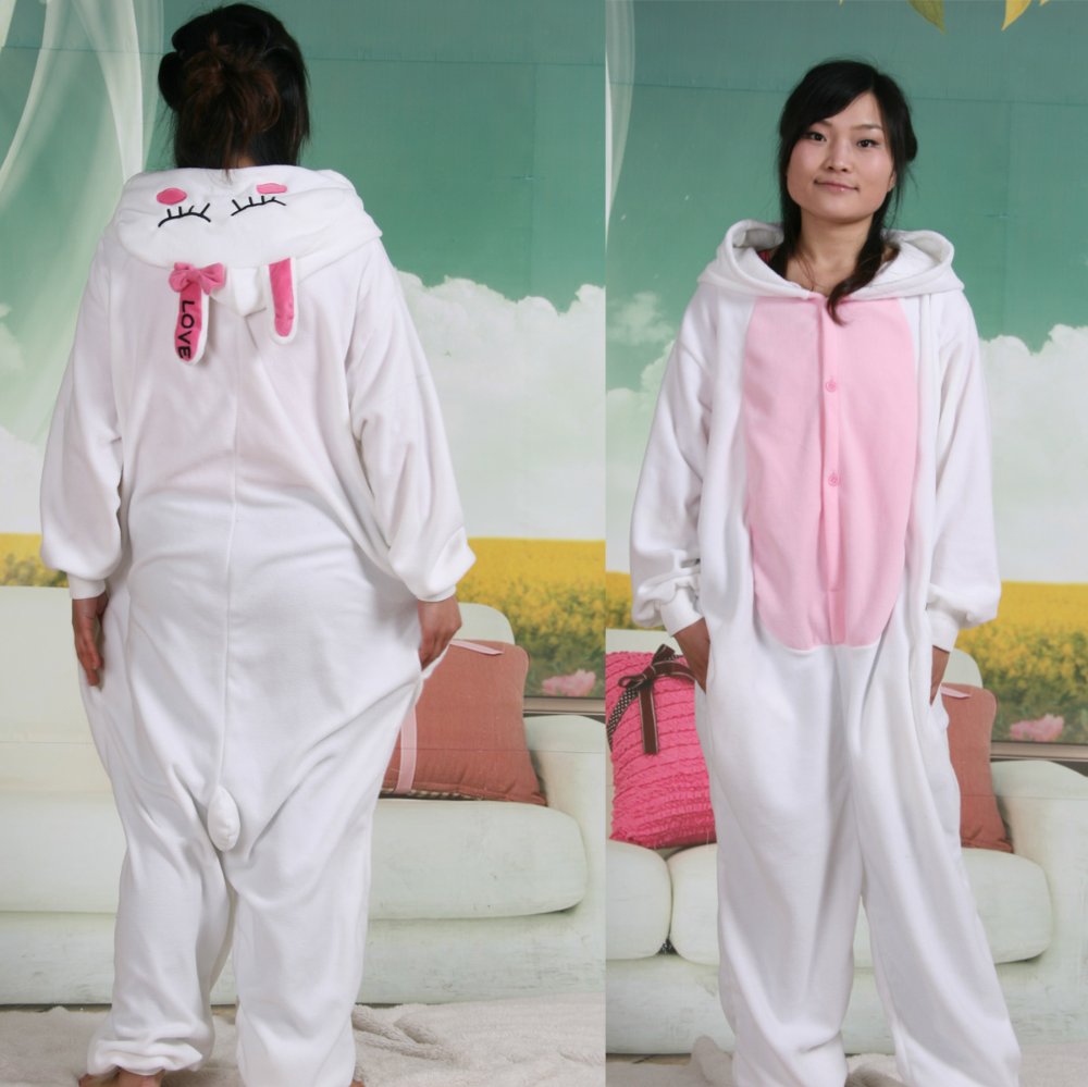 Manufacturers selling wave grain of flocking love rabbit animal lovers' pajamas of household to take