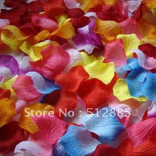 Many colors mixed order silk rose petals for wedding decor, 3000 pcs a lot free shipping.
