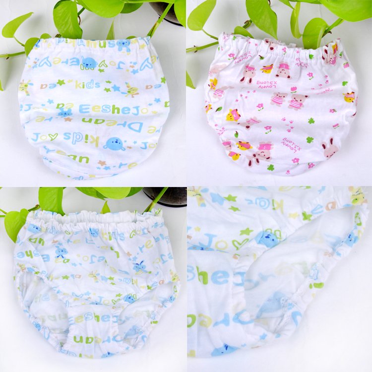 Many young children with music printing bread pants female baby broken beautiful pure cotton underwear 10035