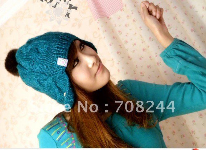 MaoXianMao scarf knitted cap earmuffs ball ball-South Korea, Sally
