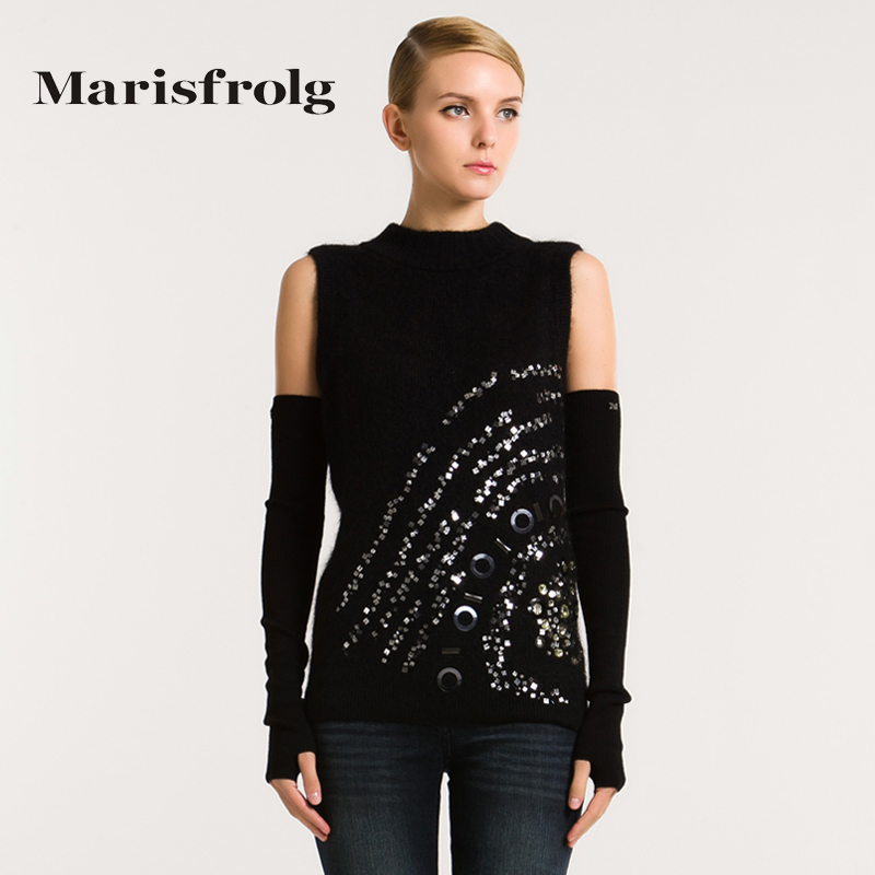 Marisfrolg MARISFROLG all-match wool paillette sleeveless sweater