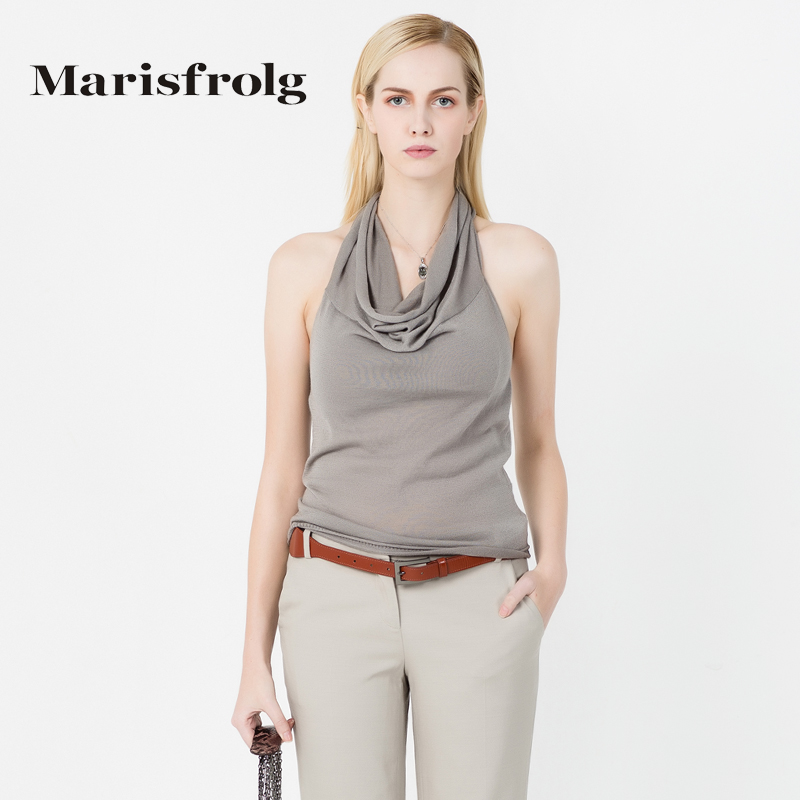 Marisfrolg MARISFROLG halter-neck type basic vest sweater