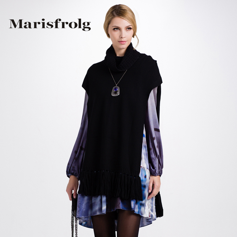 Marisfrolg MARISFROLG pure wool black tassel sweater