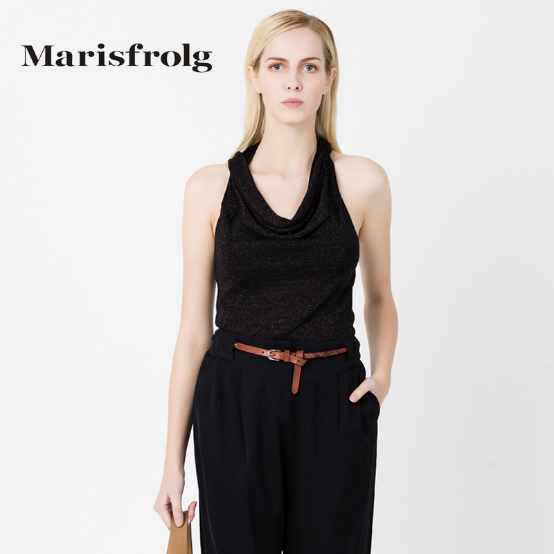 Marisfrolg MARISFROLG spring wool halter-neck spaghetti strap sweater