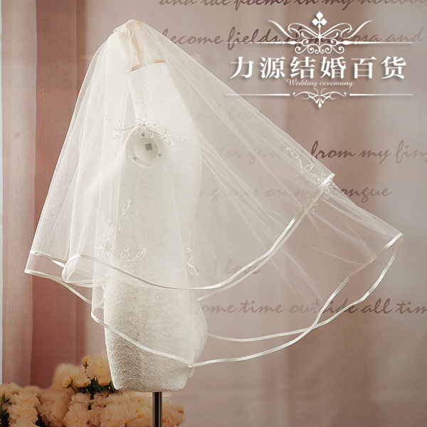 Married bridal veil embroidered bag veil formal wedding dress accessories veil long veil