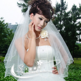 Married high quality bridal veil 1.5 meters bead - 209