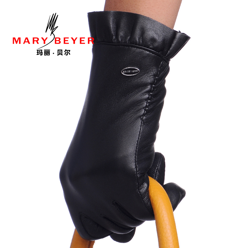 Mary bell leather gloves female sheepskin genuine leather gloves female sheepskin gloves 811